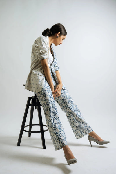 Indigo Floral Pants
