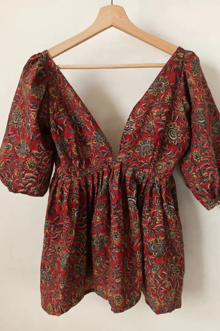 Marsala Floral Blouse