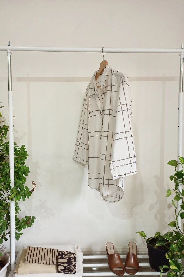 Ilamra kalamkari craft hand block printed organic cotton Black and Off-white cool shirt and pants co-ord set