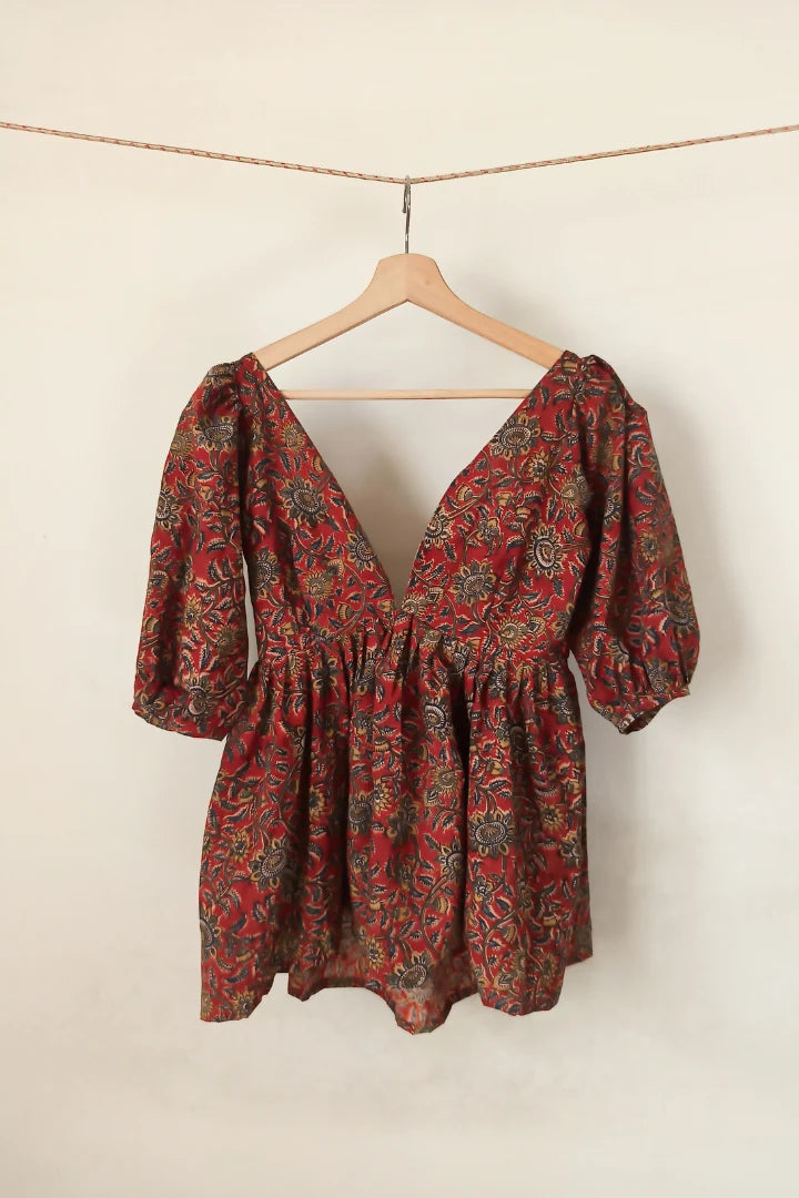 Marsala Floral Blouse