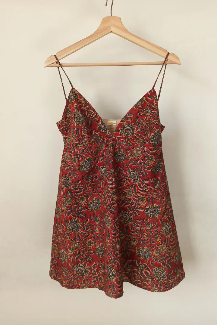Marsala Floral Slip Dress