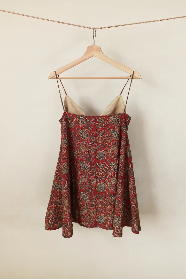 Marsala Floral Slip Dress