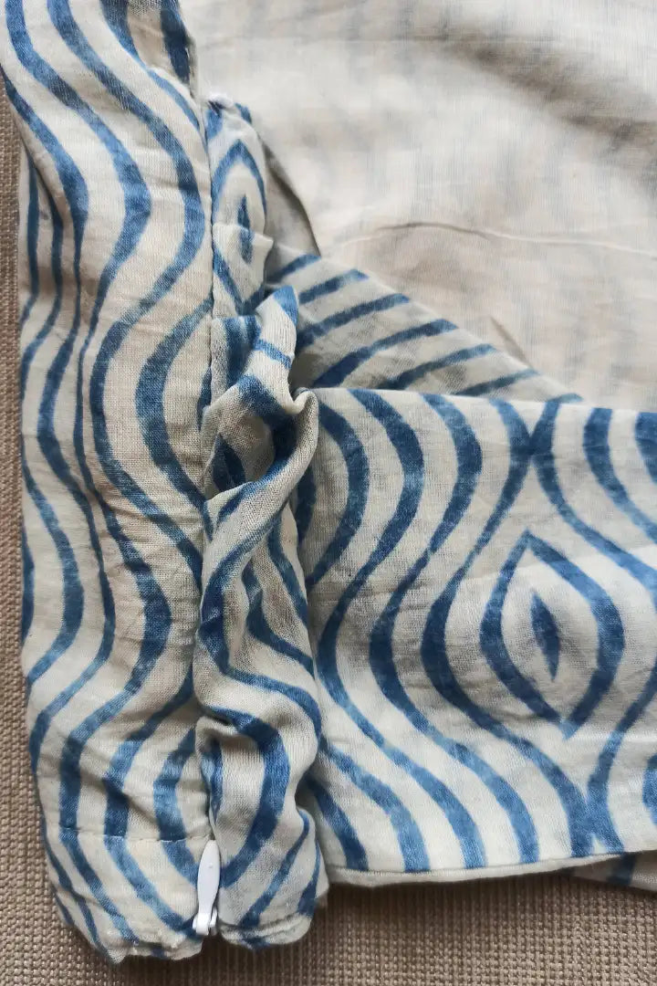 Blue Very wavy Halter Top