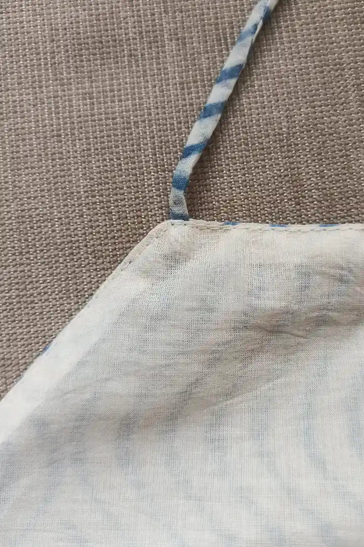 Blue Very wavy Halter Top