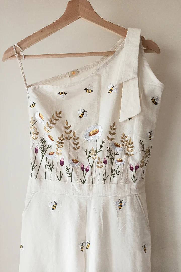 The Bee Jumpsuit - ILAMRA | Sustainable Clothing Brand India The Bee Jumpsuit - ILAMRA | Sustainable Clothing Brand India