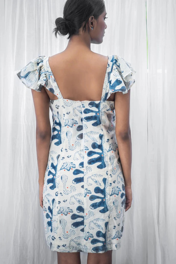 Ilamra hand block printed sustainably made naturally dyed bodycon dress