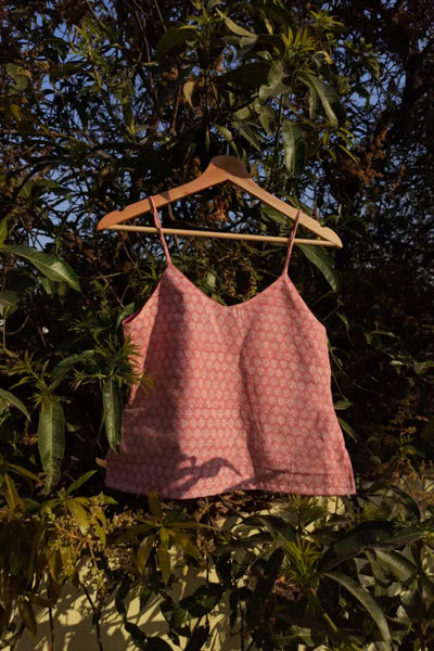 Pink Champagne Upcycled Crop Top
