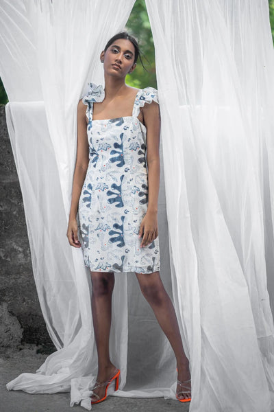 Ilamra hand block printed sustainably made naturally dyed bodycon dress