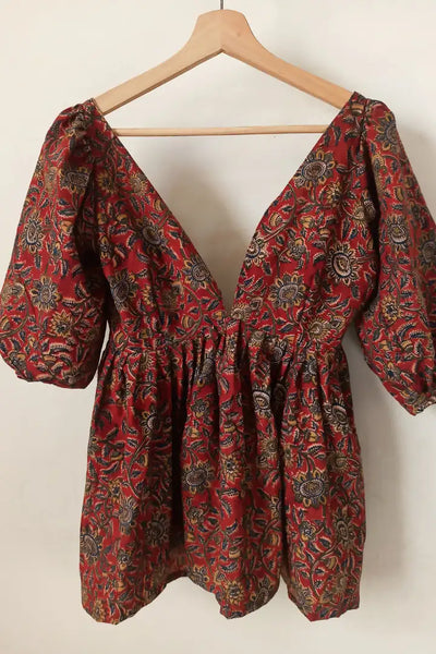 Marsala Floral Blouse