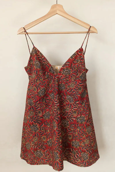 Marsala Floral Slip Dress