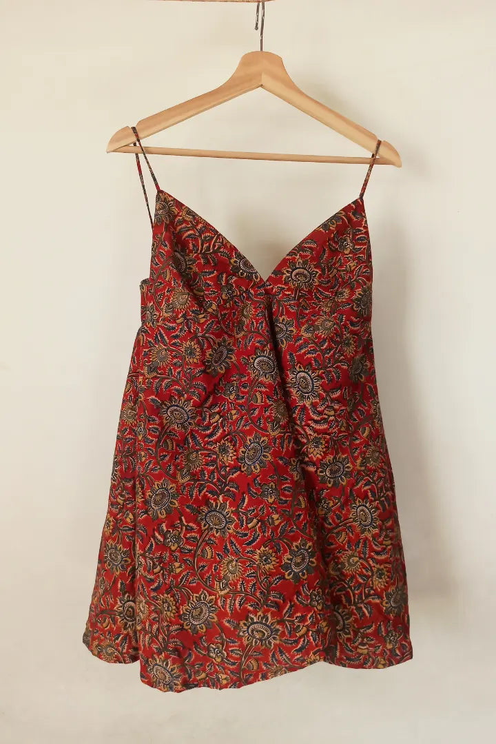 Marsala Floral Slip Dress