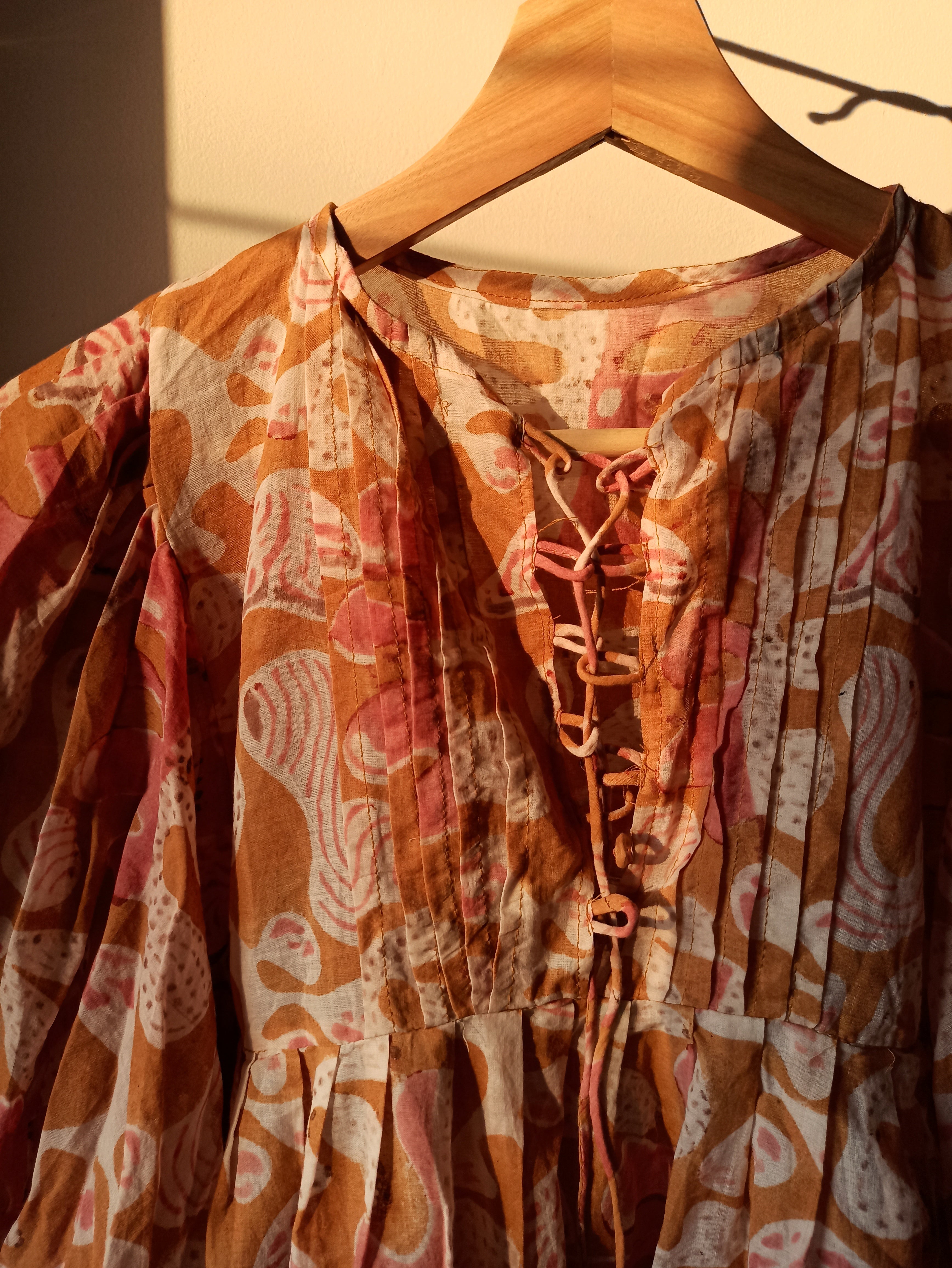 Airy Dress in Orange (Free Size)